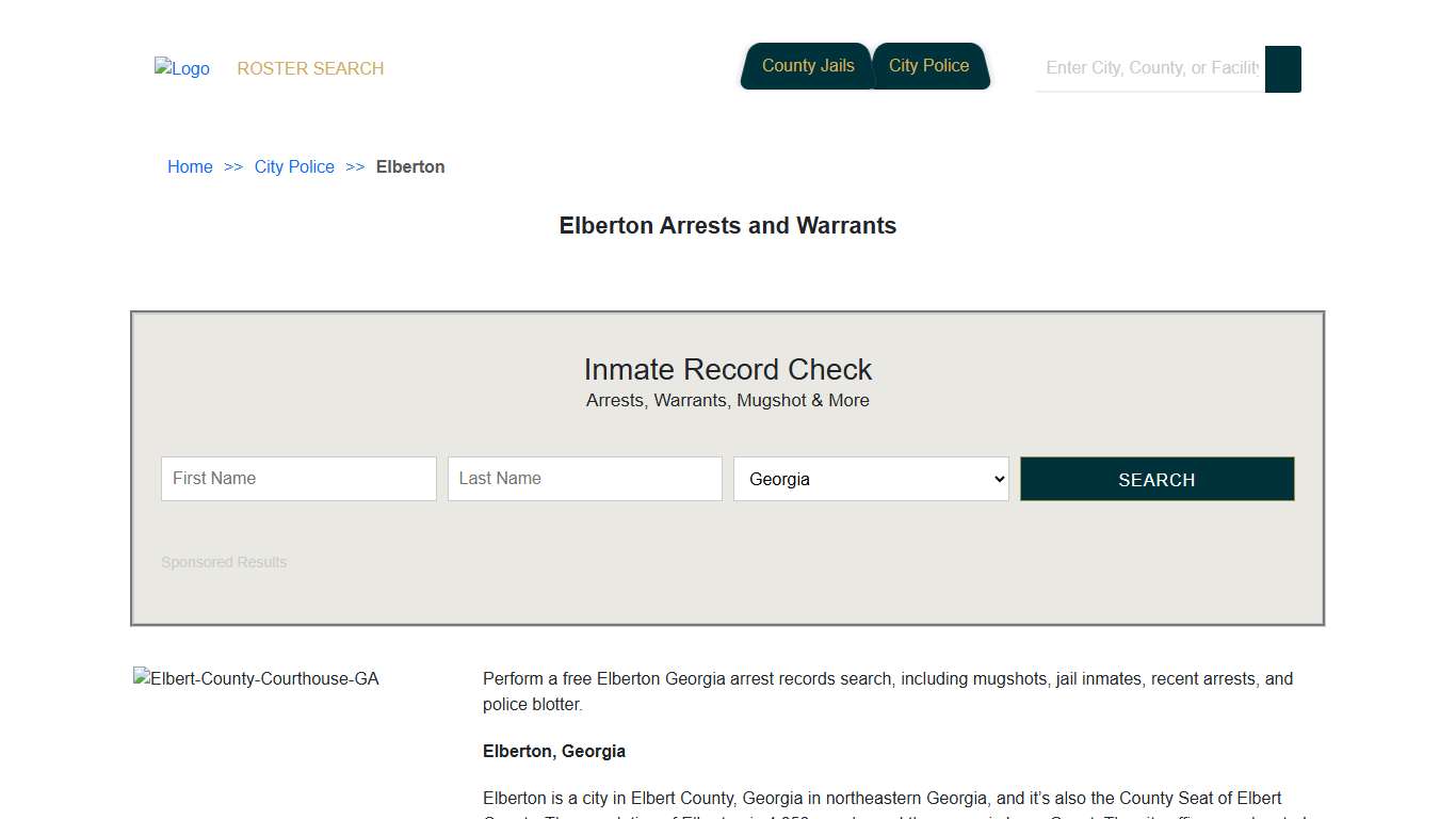 Elberton Arrests and Warrants | Georgia Jail Inmate Search